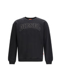 Diesel Logo-Embroidered Sweatshirt — Black