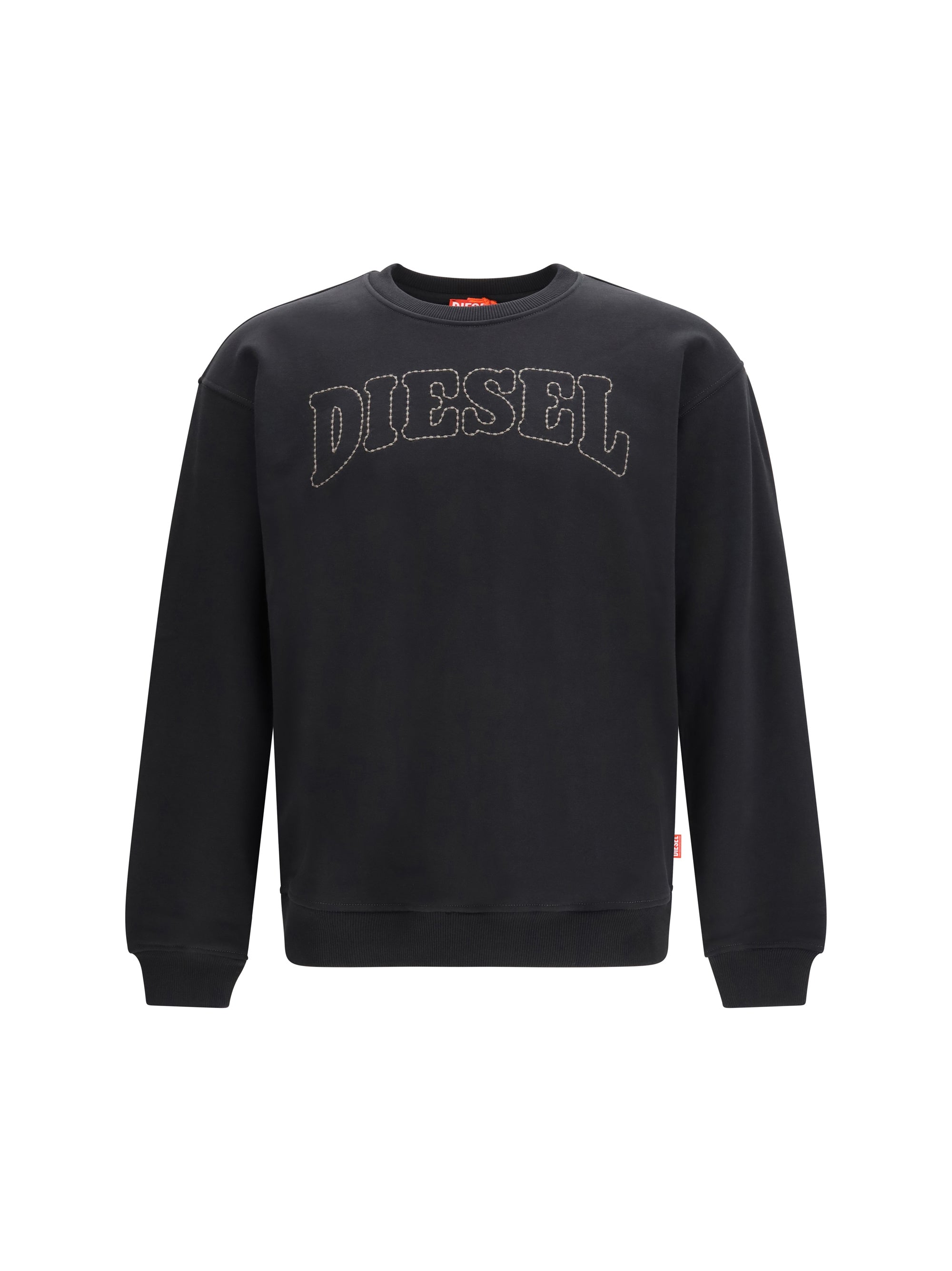 Diesel Logo-Embroidered Sweatshirt — Black