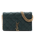 Quilted Lambskin Diamond Becky Chain Wallet