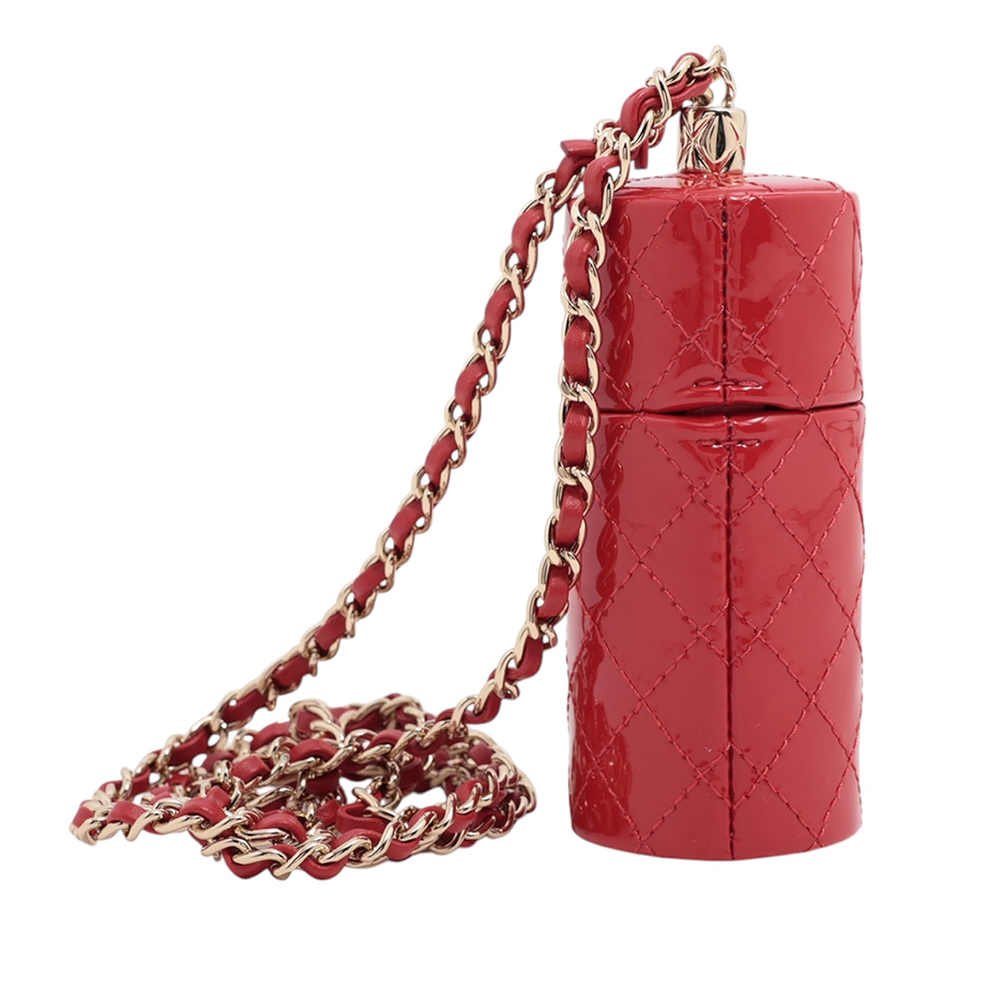 CC Quilted Patent Lipstick Case