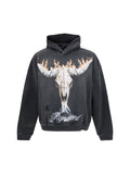 Represent Bull Skull Graphic Hoodie — Black