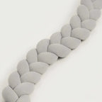 Trenza Cuna Gris Algodón 210cm - Protector de Cuna Suave y Seguro