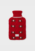 Cecile Hot Water Bottle - Rose Red/Pale Pink