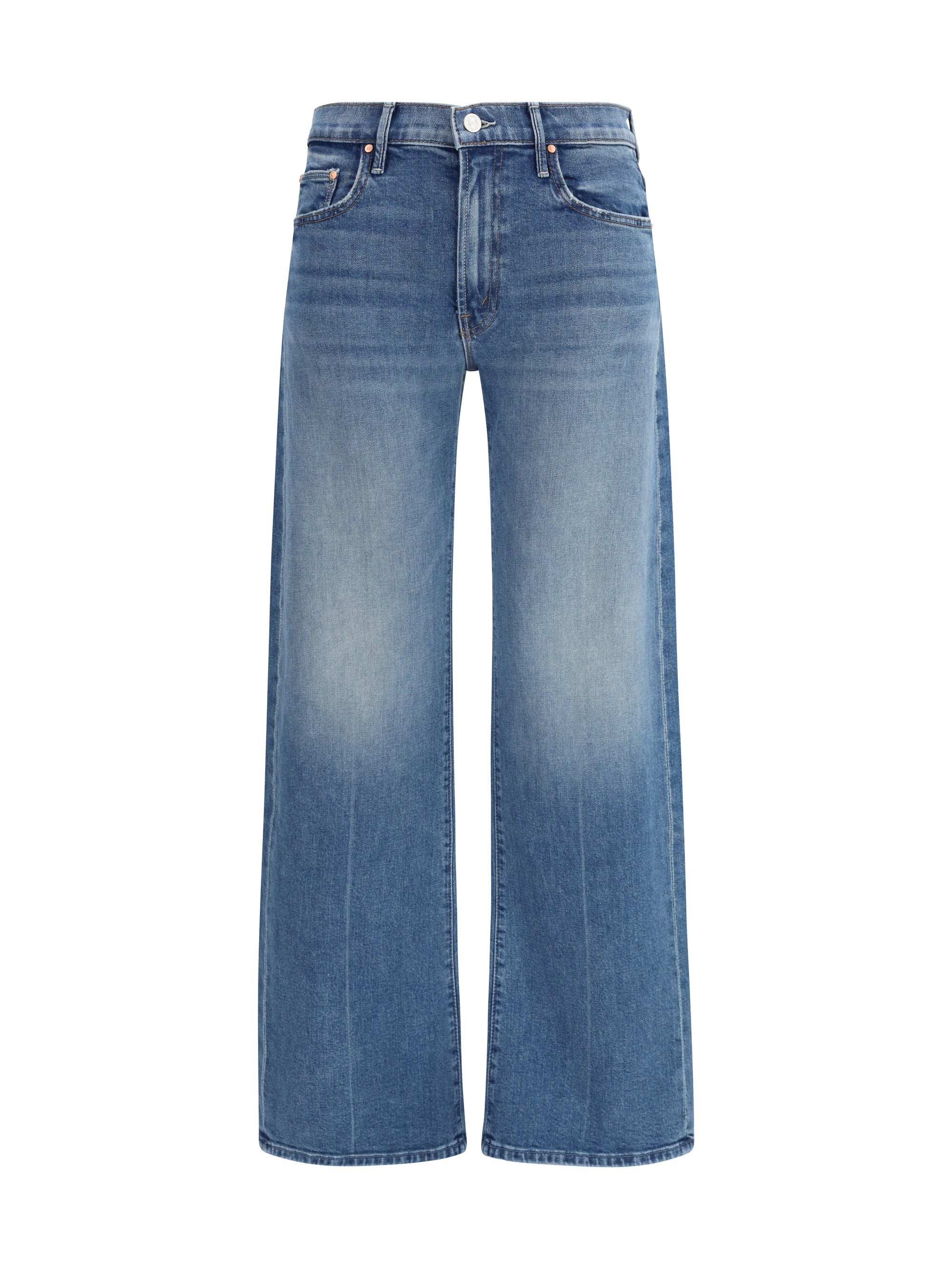 Mother Denim Lasso Sneak Jeans — Blue