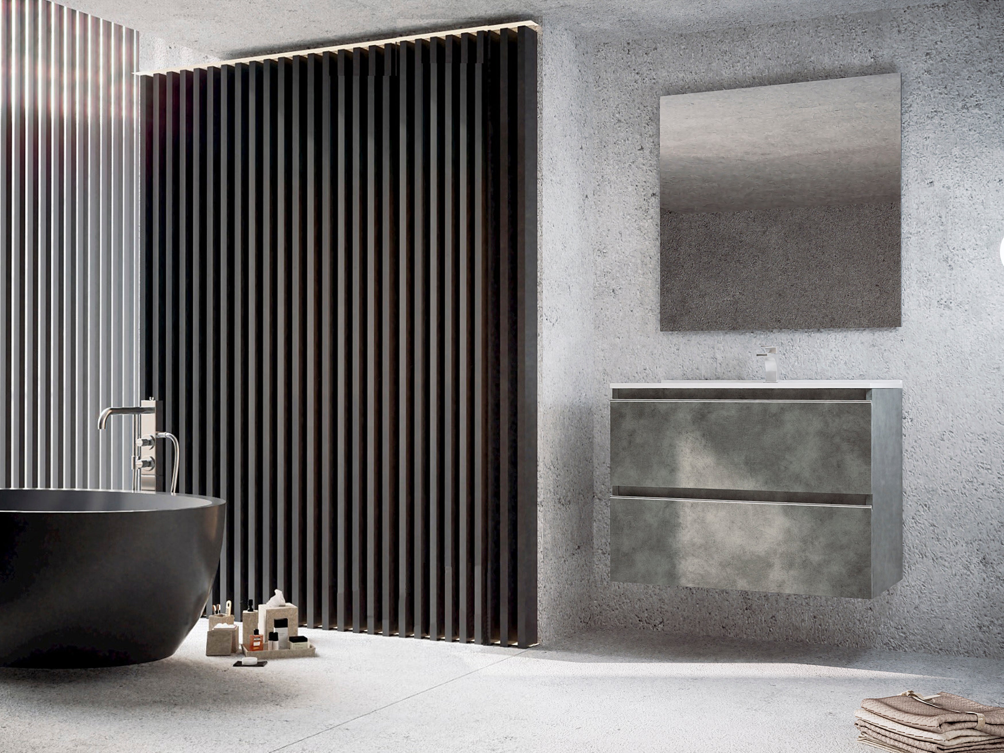 BATHME MADISON TOP Conjunto Completo Mueble Cemento