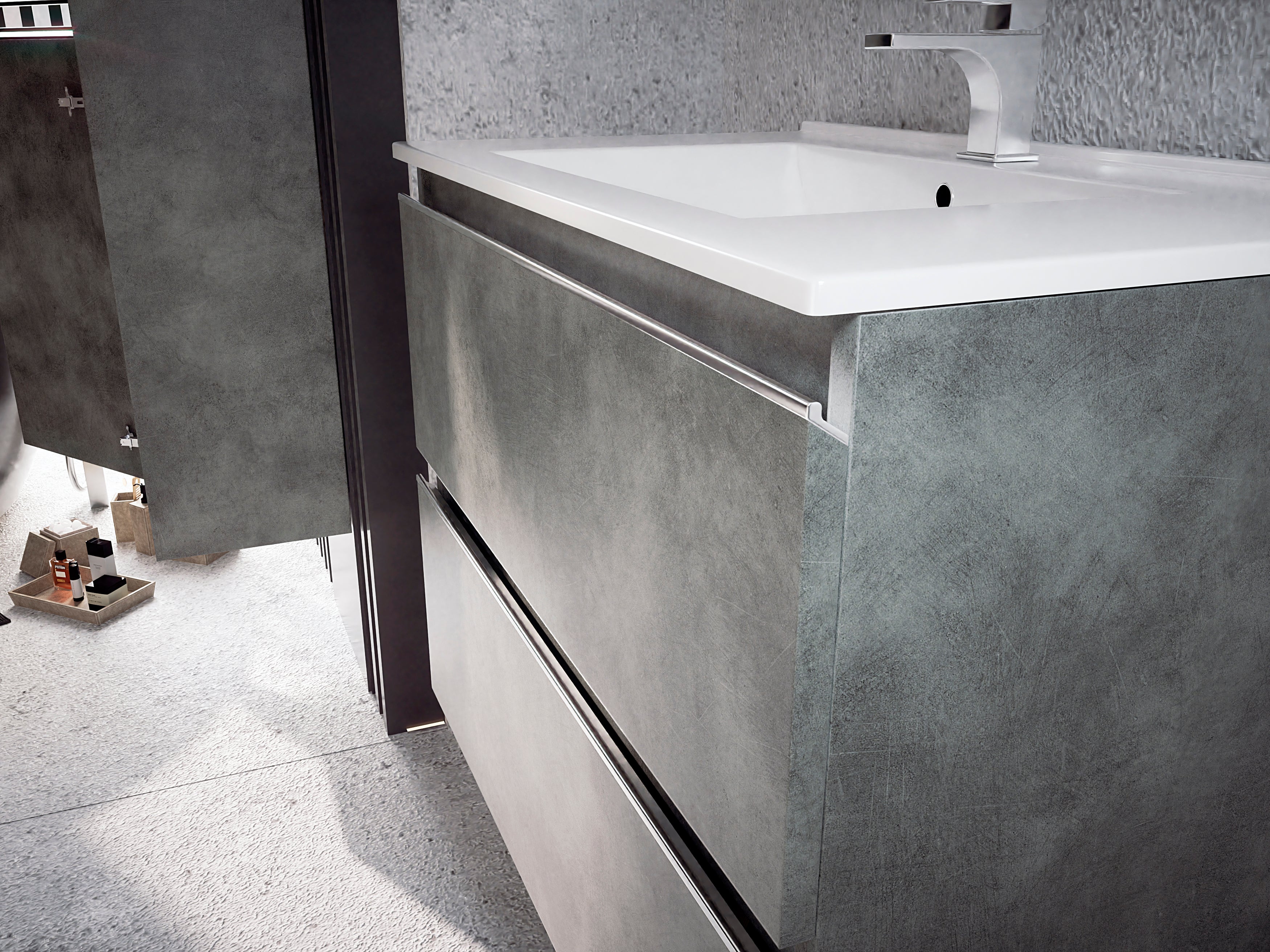 BATHME MADISON TOP Conjunto Completo Mueble Cemento