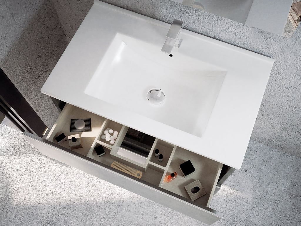 BATHME MADISON TOP Conjunto Completo Mueble 3 Cajones Cemento