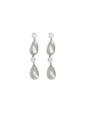 Magda Butrym Crystal-Accented Teardrop Earrings — Silver
