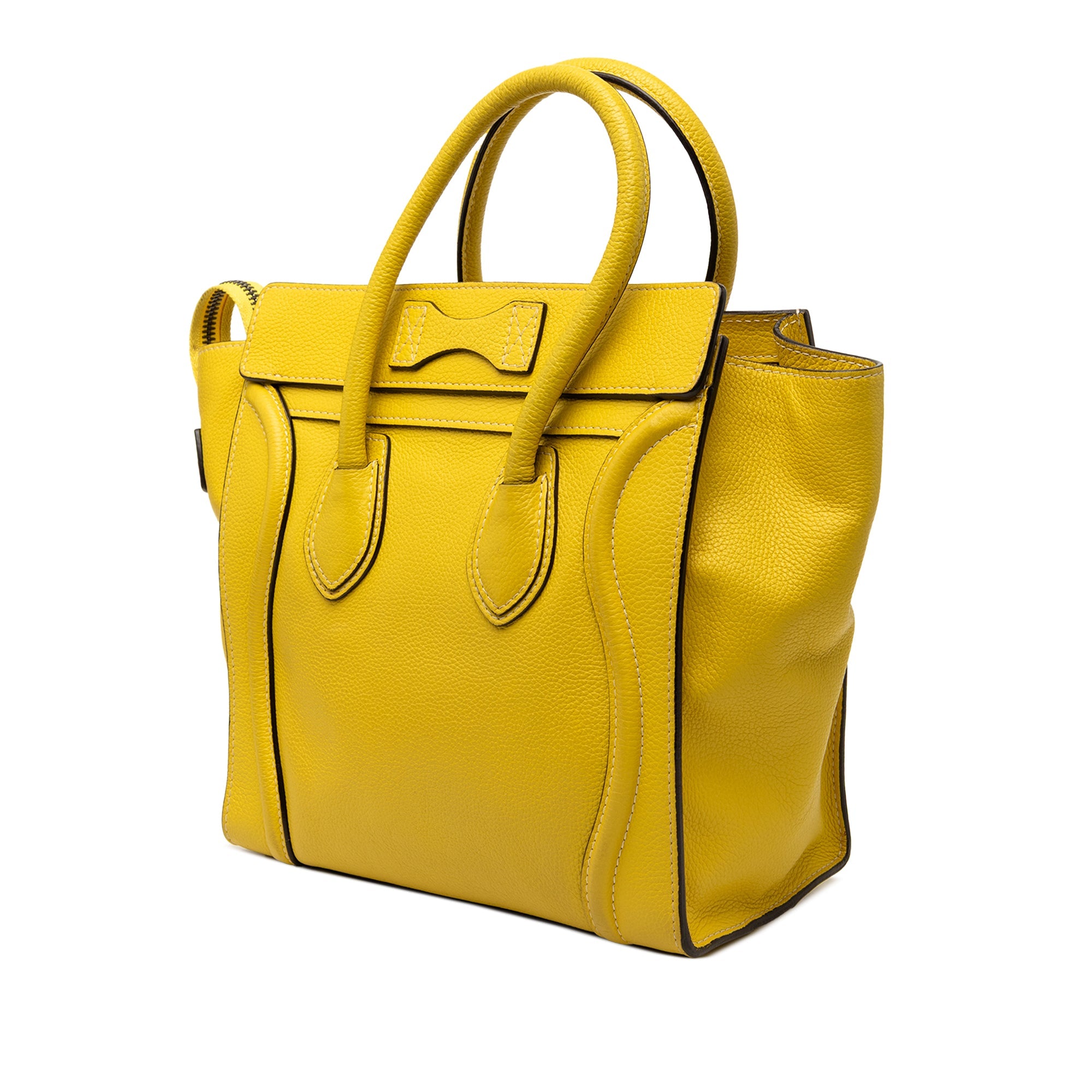 Micro Drummed Calfskin Luggage Tote