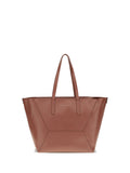 Brunello Cucinelli Hammered Calf Leather Tote Bag — Brown