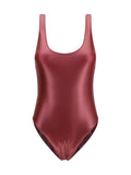 Kristina Ti Metallic One-Piece Swimsuit — Rose gold