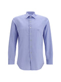 Etro Cotton with Pegaso Embroidery Shirt — Blue