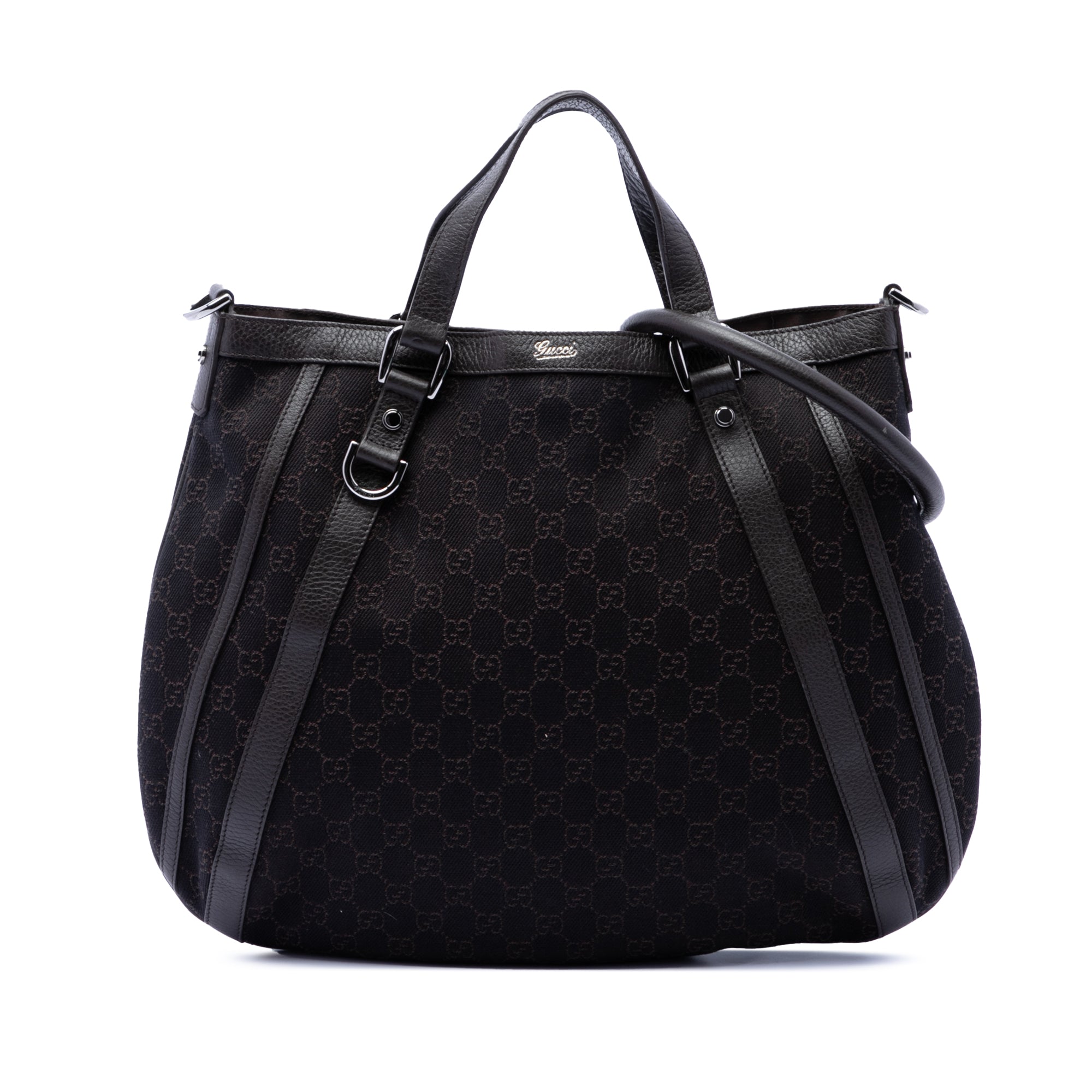 GG Denim Abbey D Ring Satchel