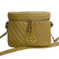 CC Chevron Caviar Vanity Case with Chain