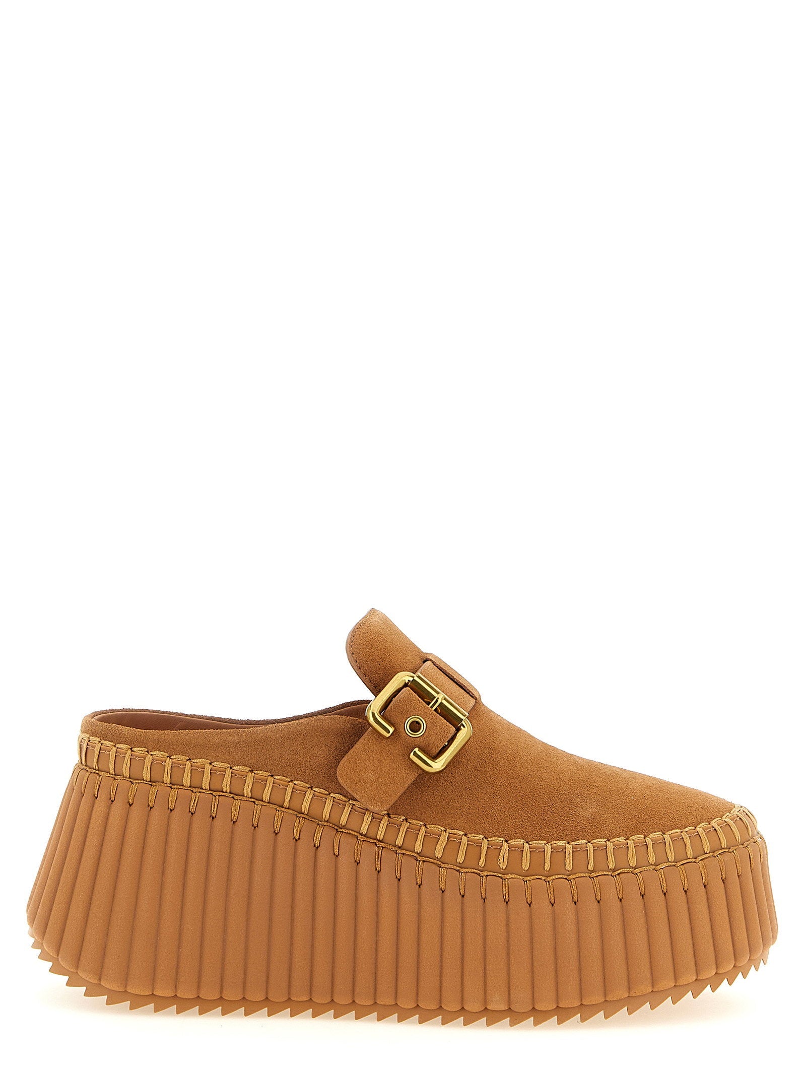 Chloé Nama Sabot — Camel