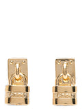 Chloé Paddington Mini Padlock Earrings — gold