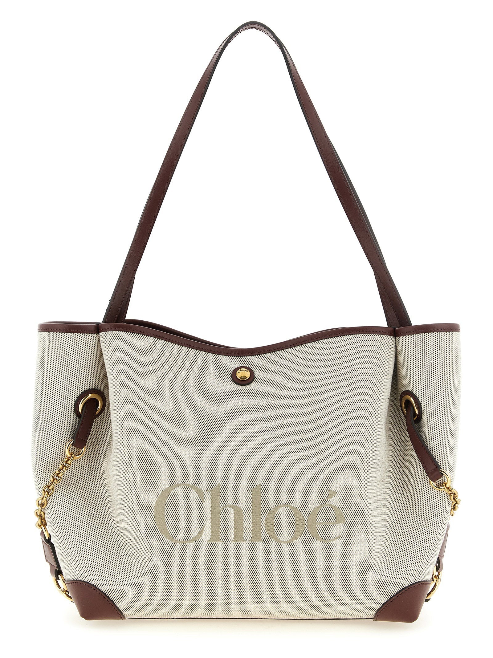 Chloé Clover Shoulder Bag — cream