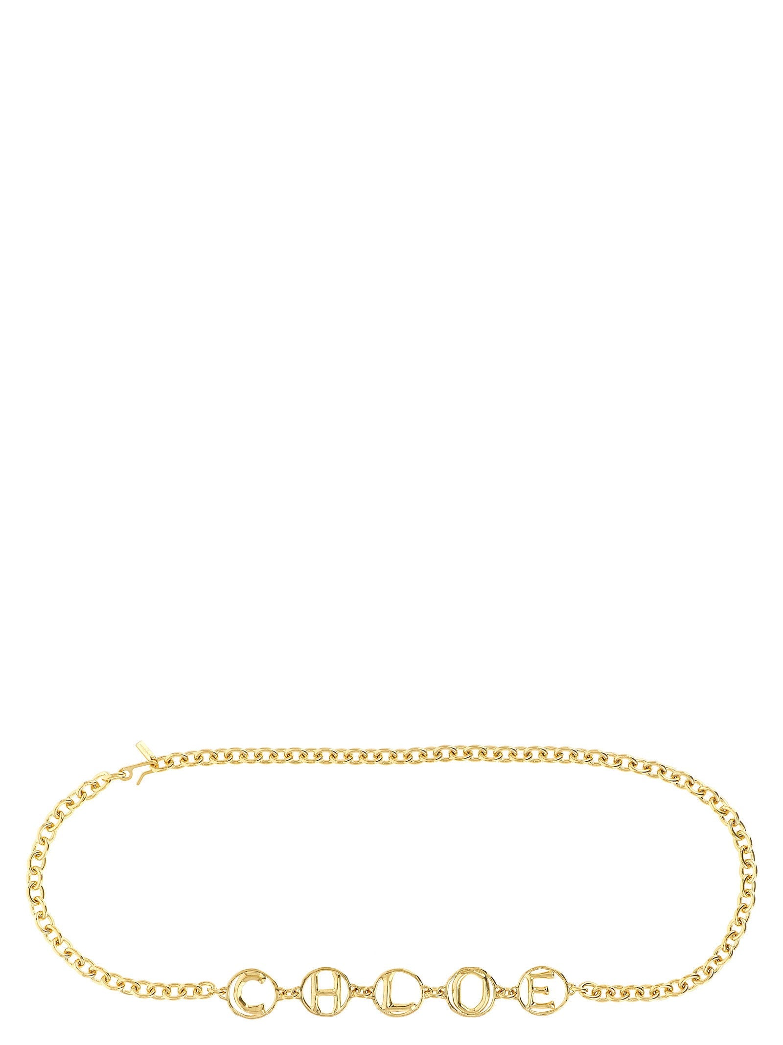 Chloé Script Belt — Gold