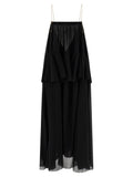 Chloé Silk Chiffon Maxi Dress — Black