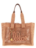 Chloé Crocheted Raffia Tote Bag — Tan