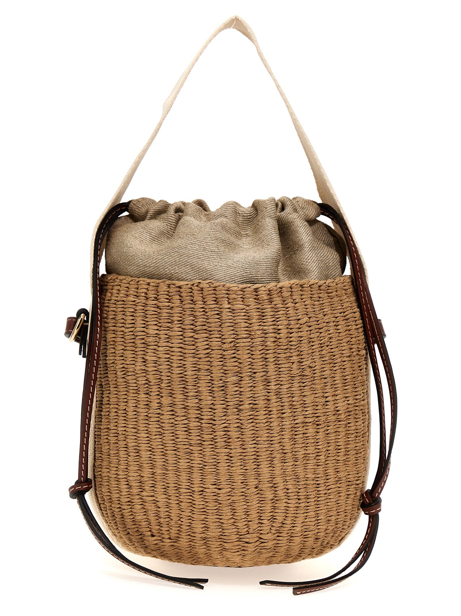 Chloé Woody Bucket Bag — Beige