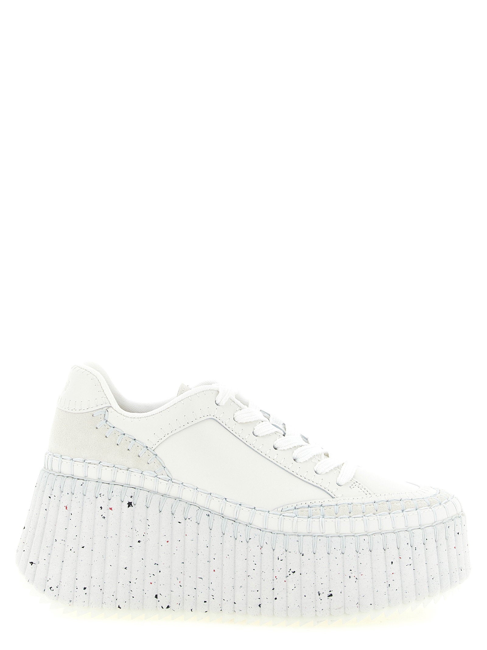 Chloé Nama Wedge Sneaker — White