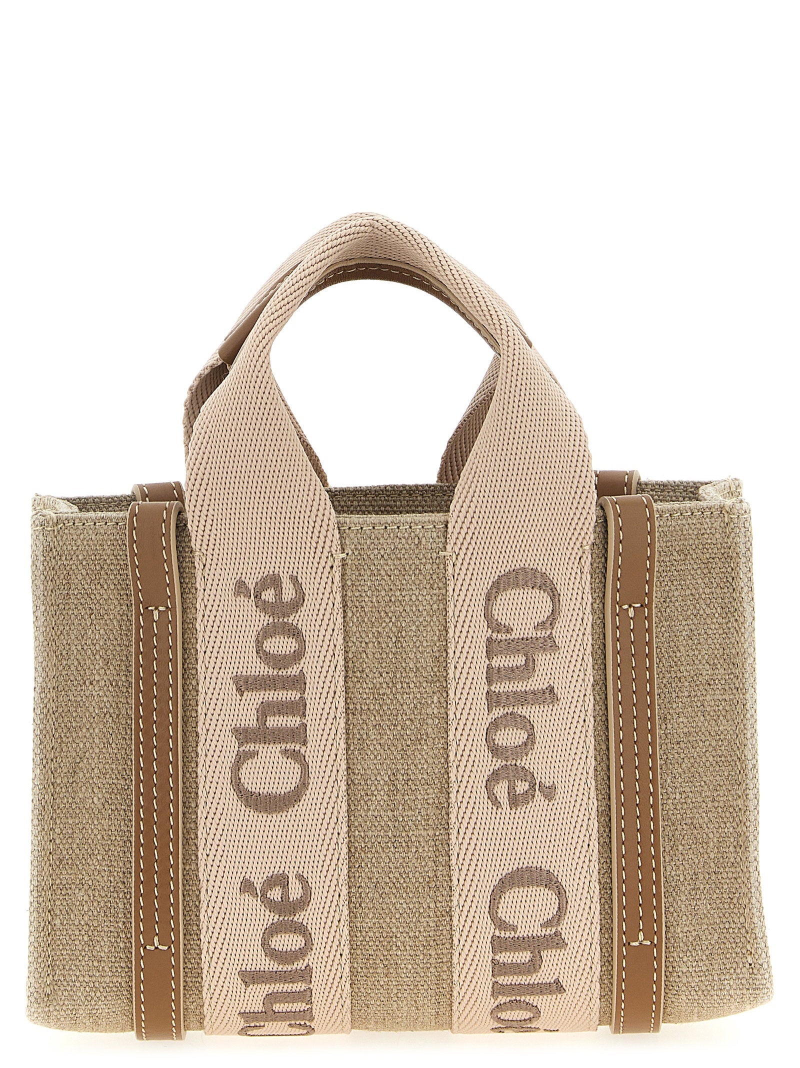 Chloé Woody Mini Bag — Beige