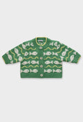 Chloe Baby & Kids Cardigan - Leaf Green/Multi