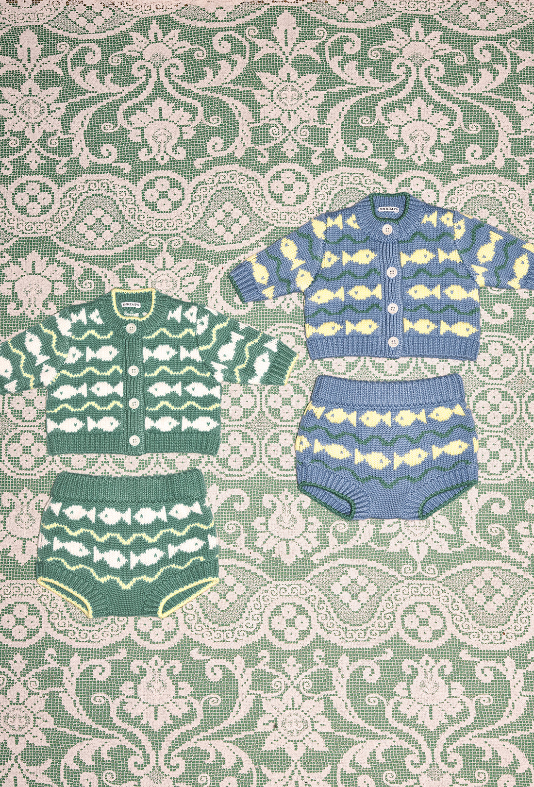 Chloe Baby & Kids Cardigan - Greek Blue/Multi