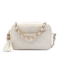 Mini Quilted Caviar Coco Tassel Camera Case