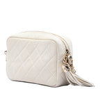 Mini Quilted Caviar Coco Tassel Camera Case