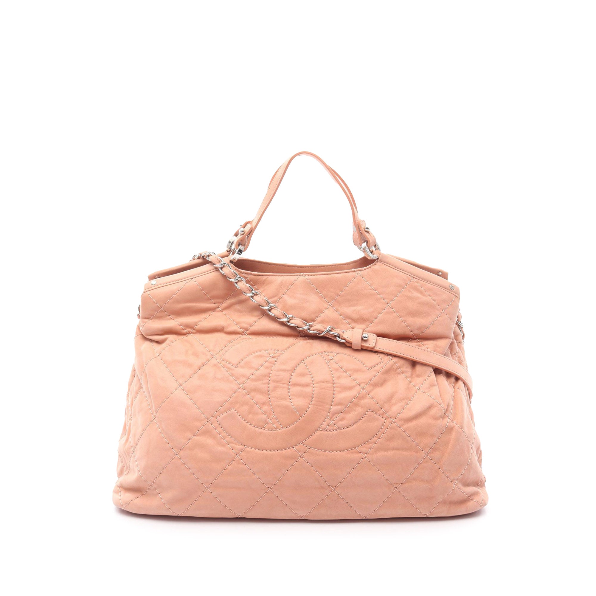 Large CC Quilted Suede Sea Hit Tote
