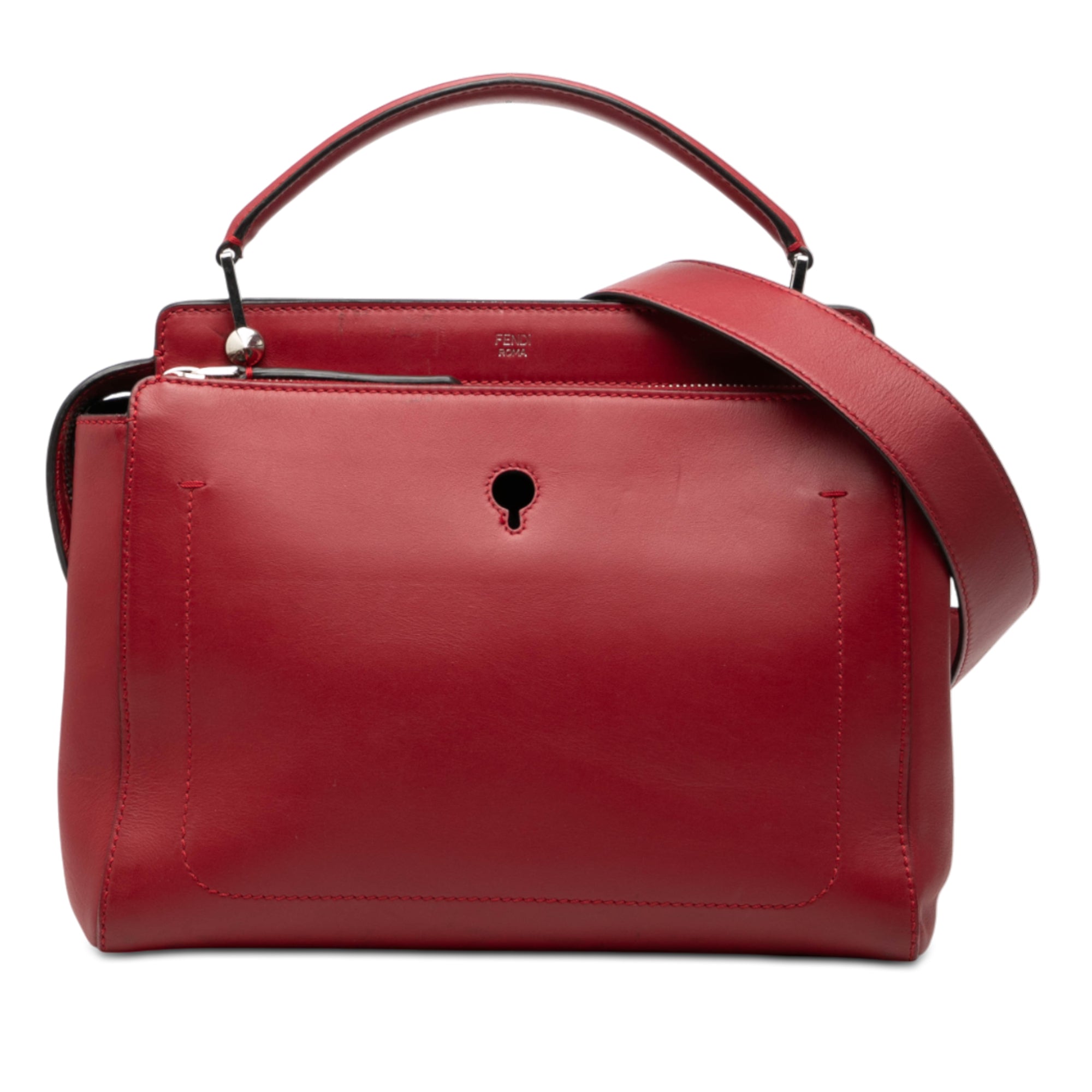 Medium Leather DotCom Satchel