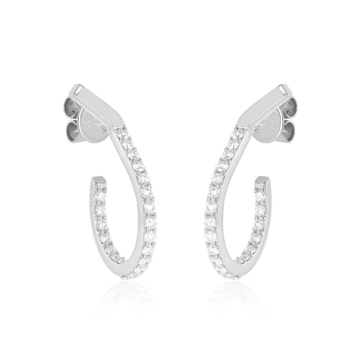 CLOUD Diamond Hoop Earrings Pair By ALINKA Fine Jewellery