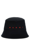 Marni Logo-Embroidered Bucket Hat — Black