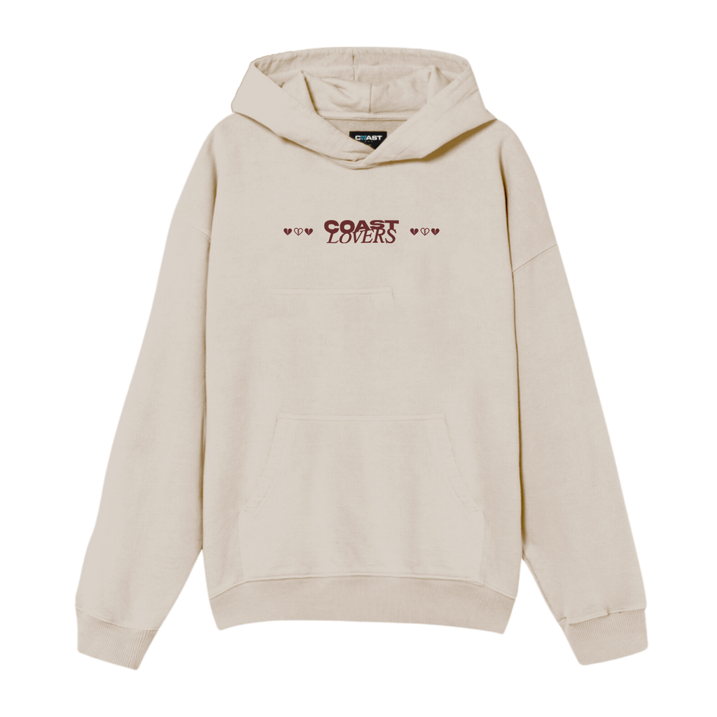Beige Coast Lovers Hoodie