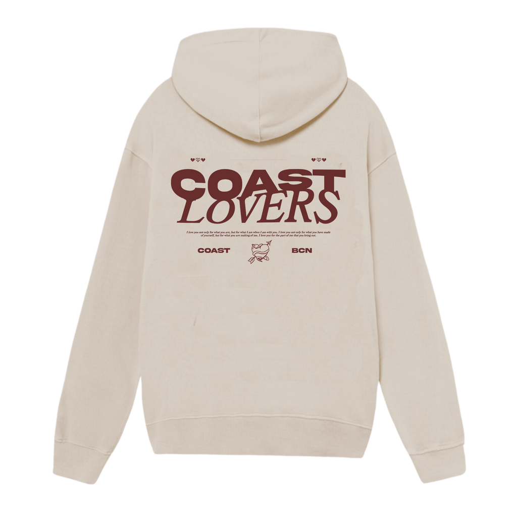 Beige Coast Lovers Hoodie