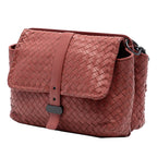 Nappa Intrecciato Double Sided Flap Messenger Bag