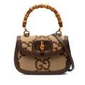Small Jumbo GG Canvas Bamboo 1947 Top Handle Bag