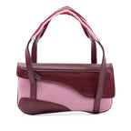 Leather Trimmed Mesh Handbag