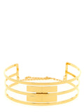 Elisabetta Franchi Logo Band Necklace — Gold
