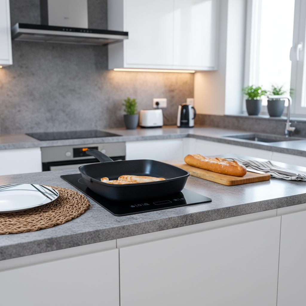 Sartén Grill Antiadherente Quantanium de PPG Reforzada Con Titanio 28 cm