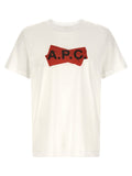 Camiseta de algodón con logo estampado de A.P.C. — Blanca