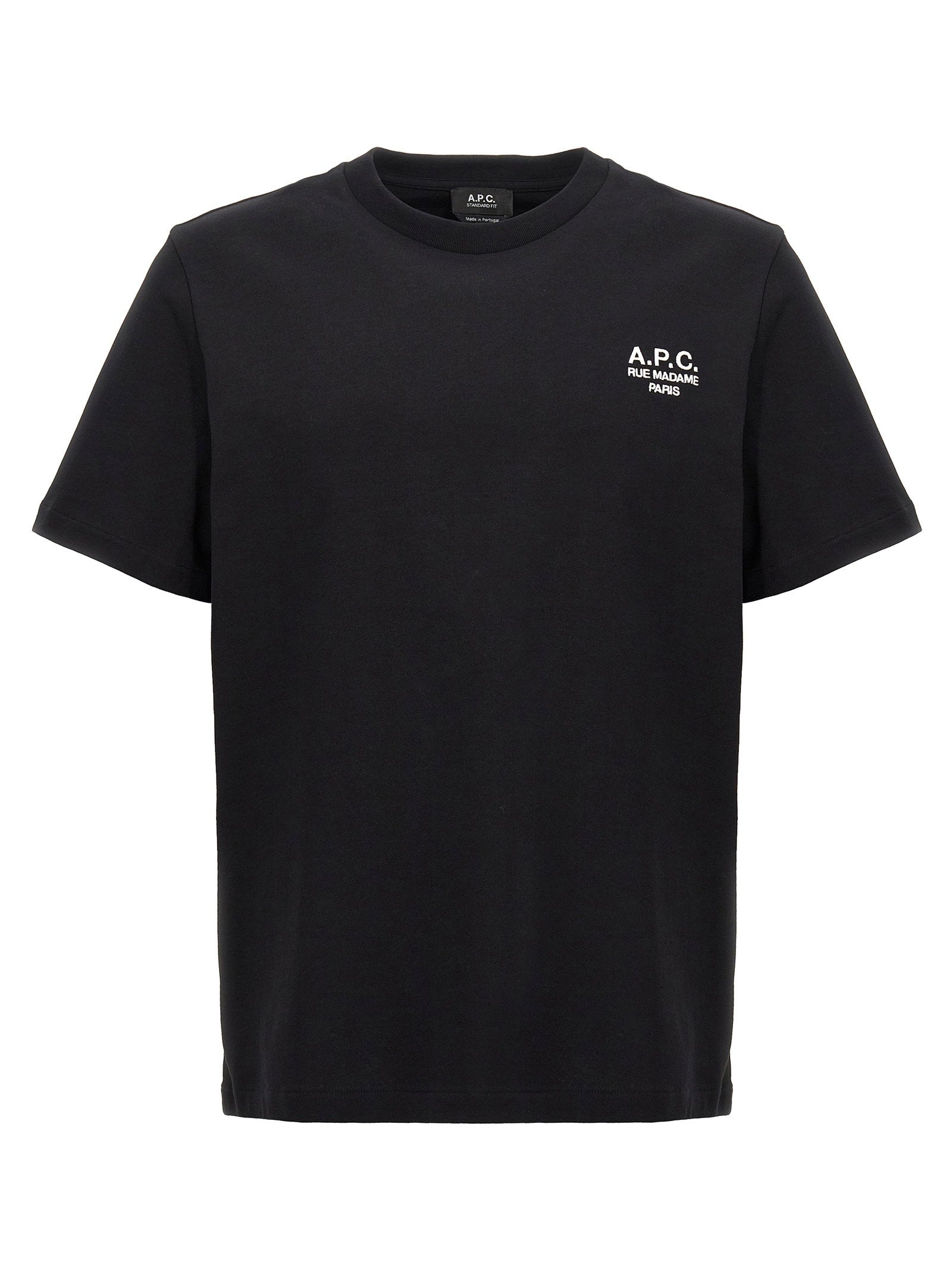 A.p.c. Logo-Embroidered Cotton T-Shirt — Black