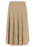 A.p.c. Pleated Organic Cotton Skirt — beige
