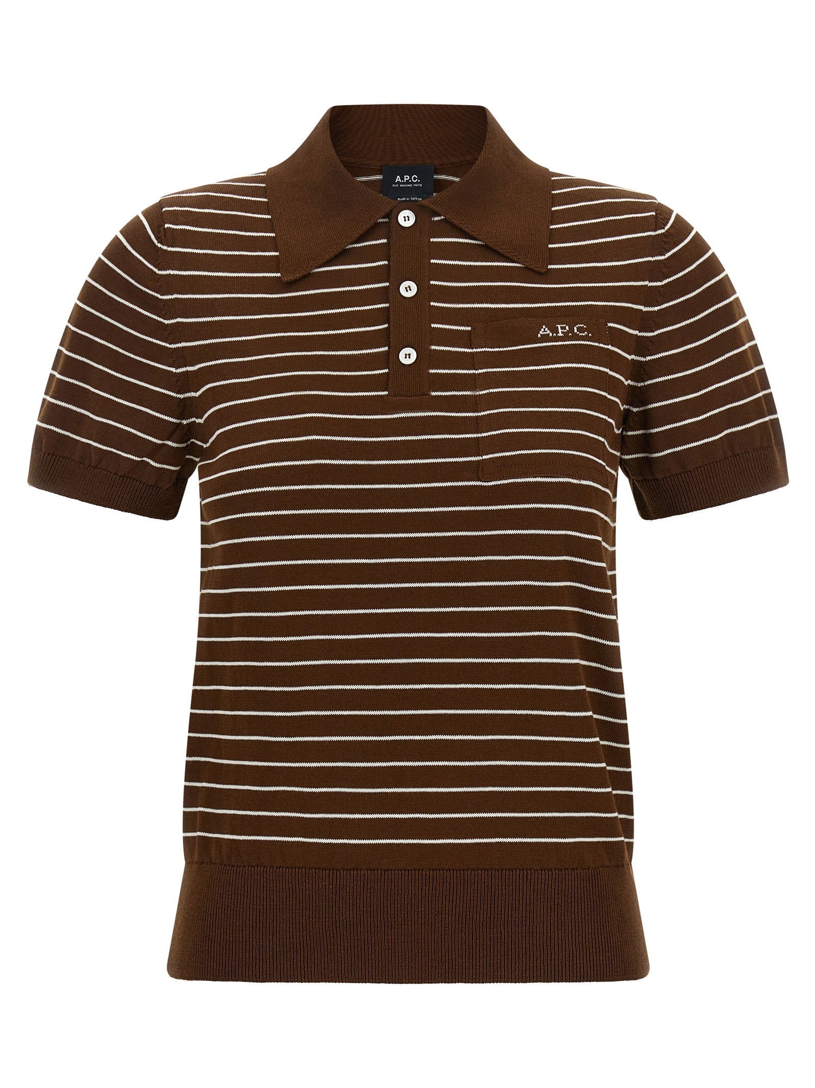 A.p.c. Aline Polo Shirt — Brown