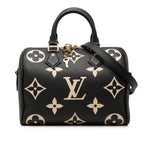 Bicolor Monogram Empreinte Giant Speedy Bandouliere 25