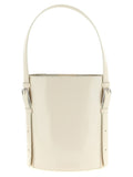 Coperni Sculptural Leather Bucket Bag — Cream