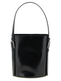 Coperni Sculptural Leather Bucket Bag — Black