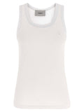 Coperni Logo-Embroidered Tank Top — White